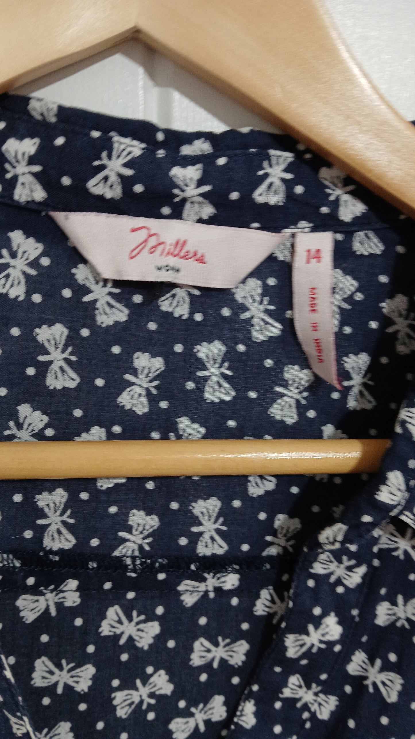 (14) Millers | Navy Cotton Print Blouse