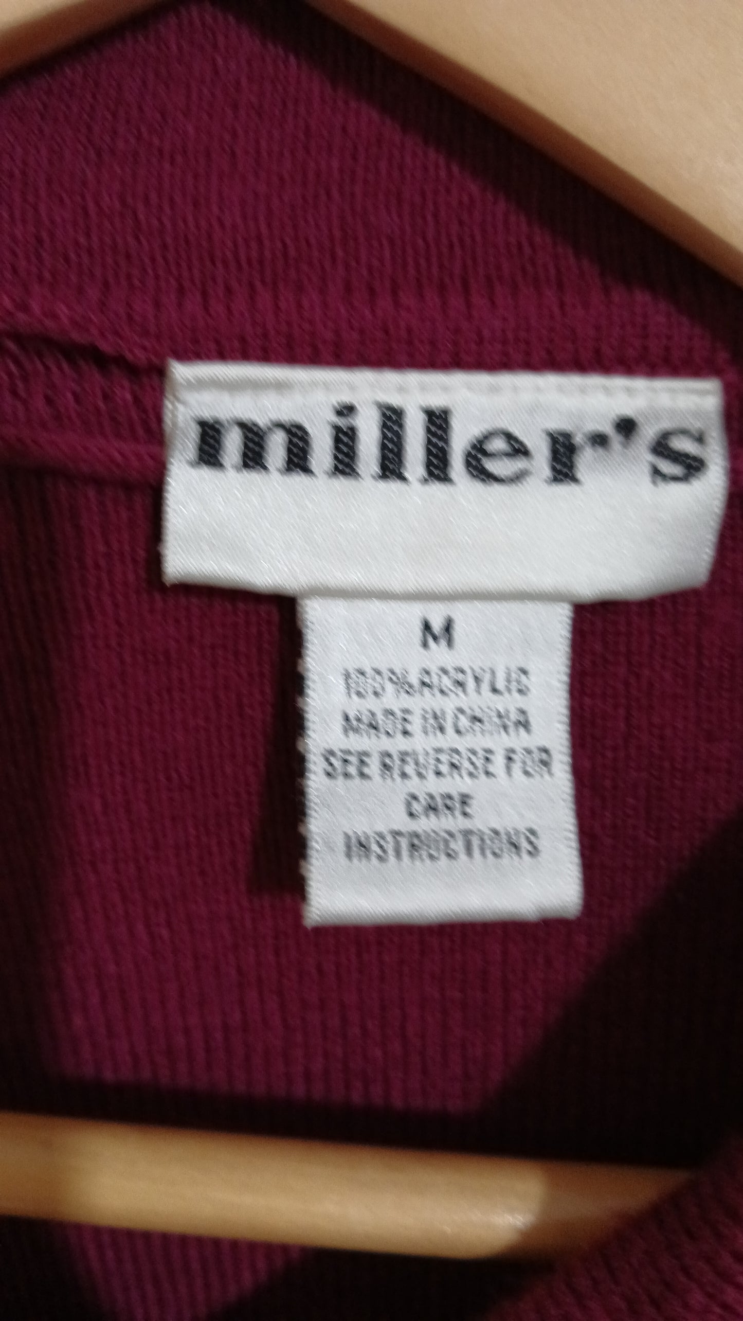 (M) Millers | Maroon Cardi
