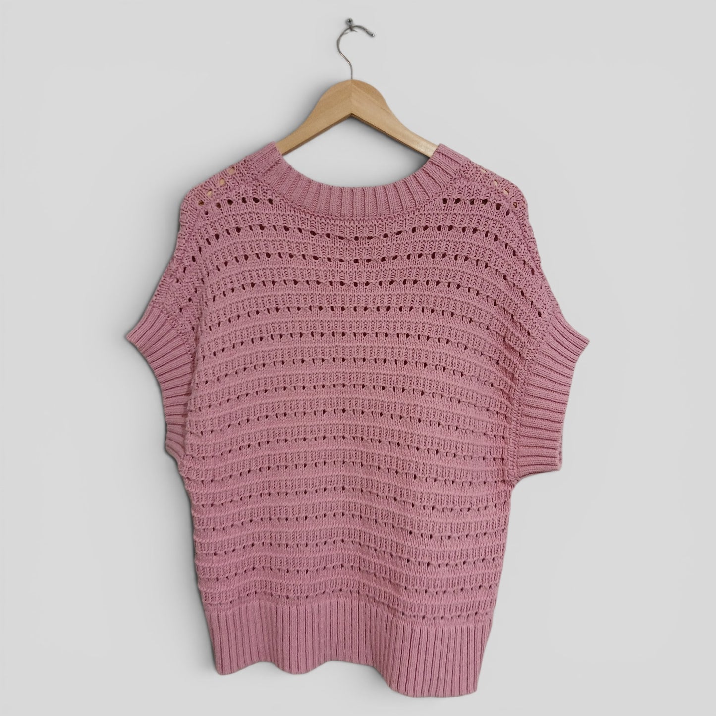 (XL) Sussan | Pink Knit Blouse