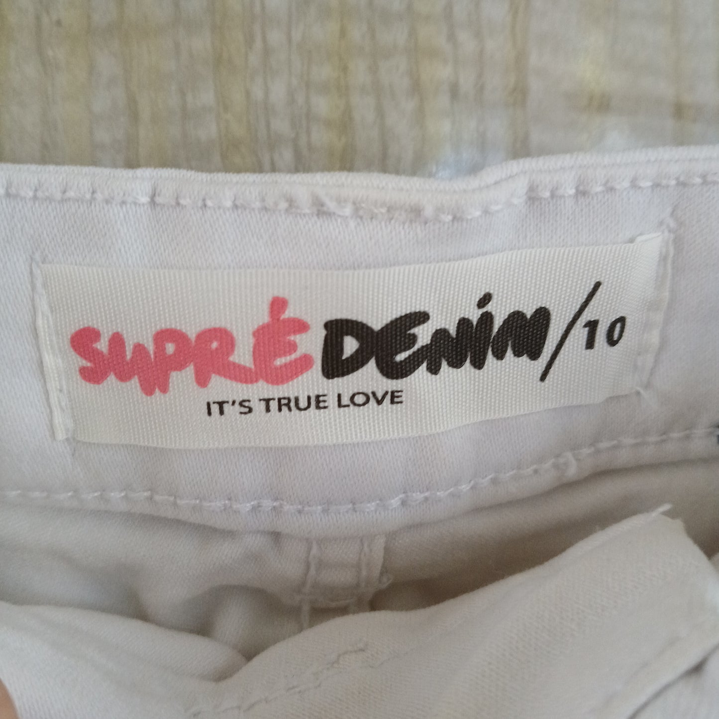 (10) Supre | White Denim Skirt