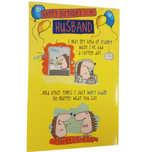 Birthday Card |  Husband/Hedgehogs