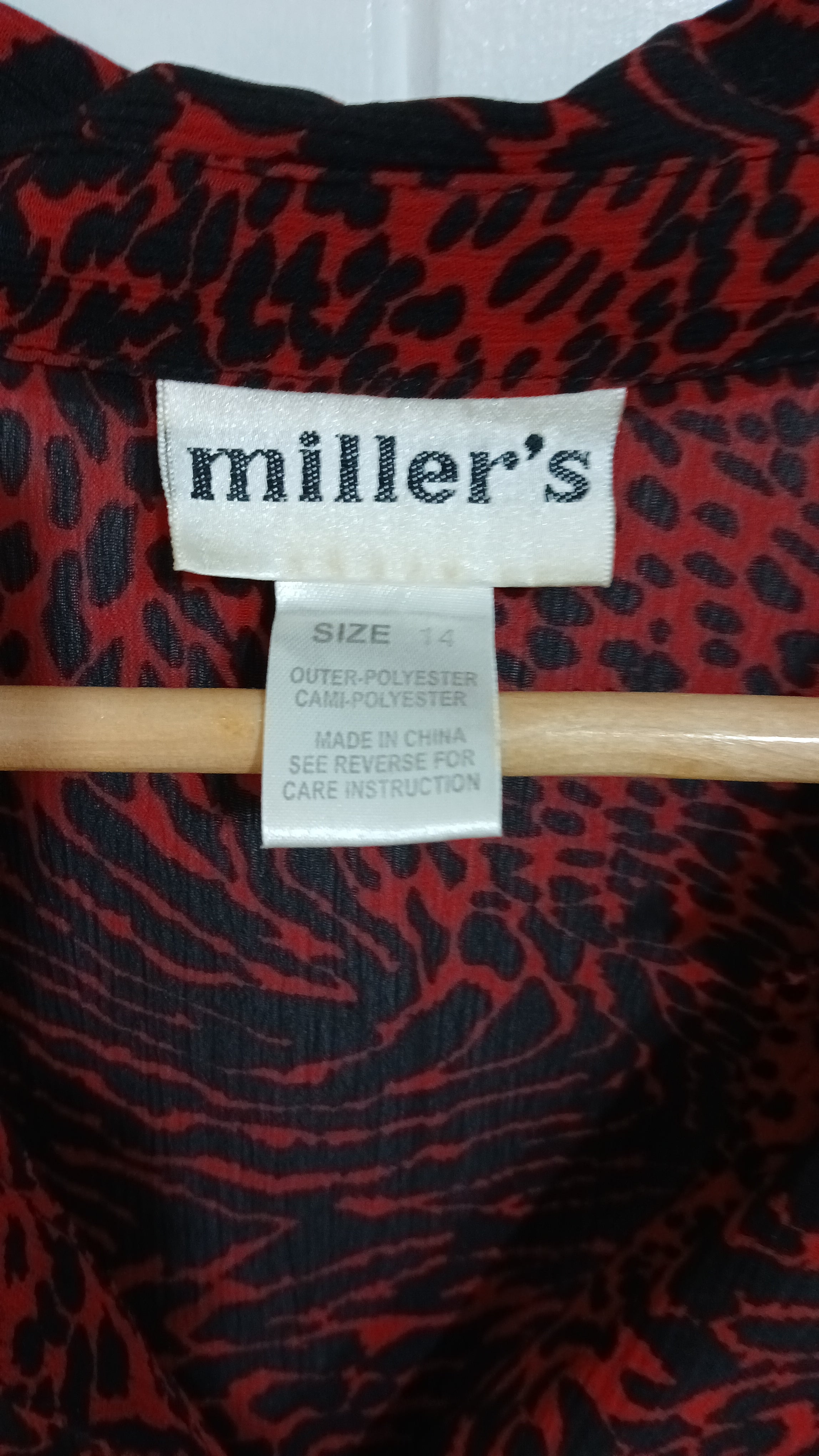 Image of (14) Millers | Red Black Blouse