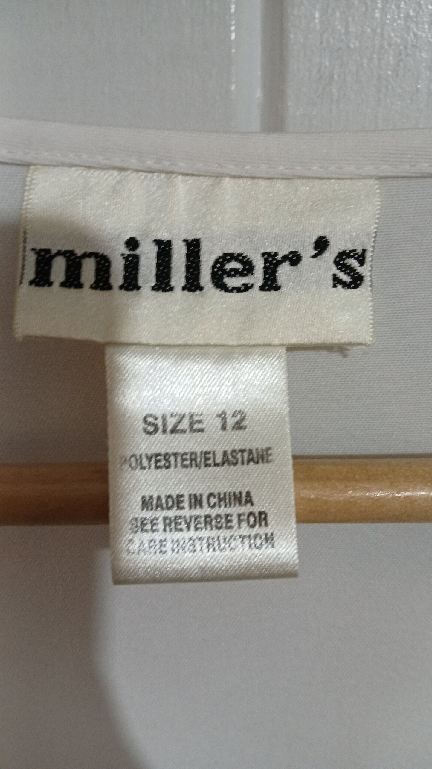 (12) Millers | White Singlet Blouse Necklace Attached