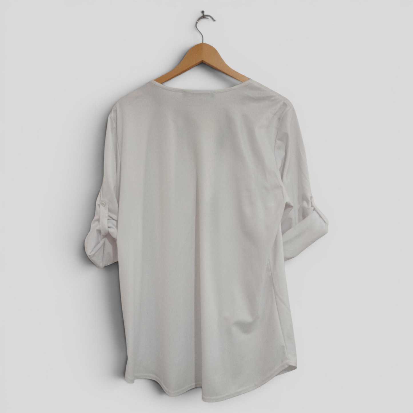 (XL) YOINS | White Zip Blouse