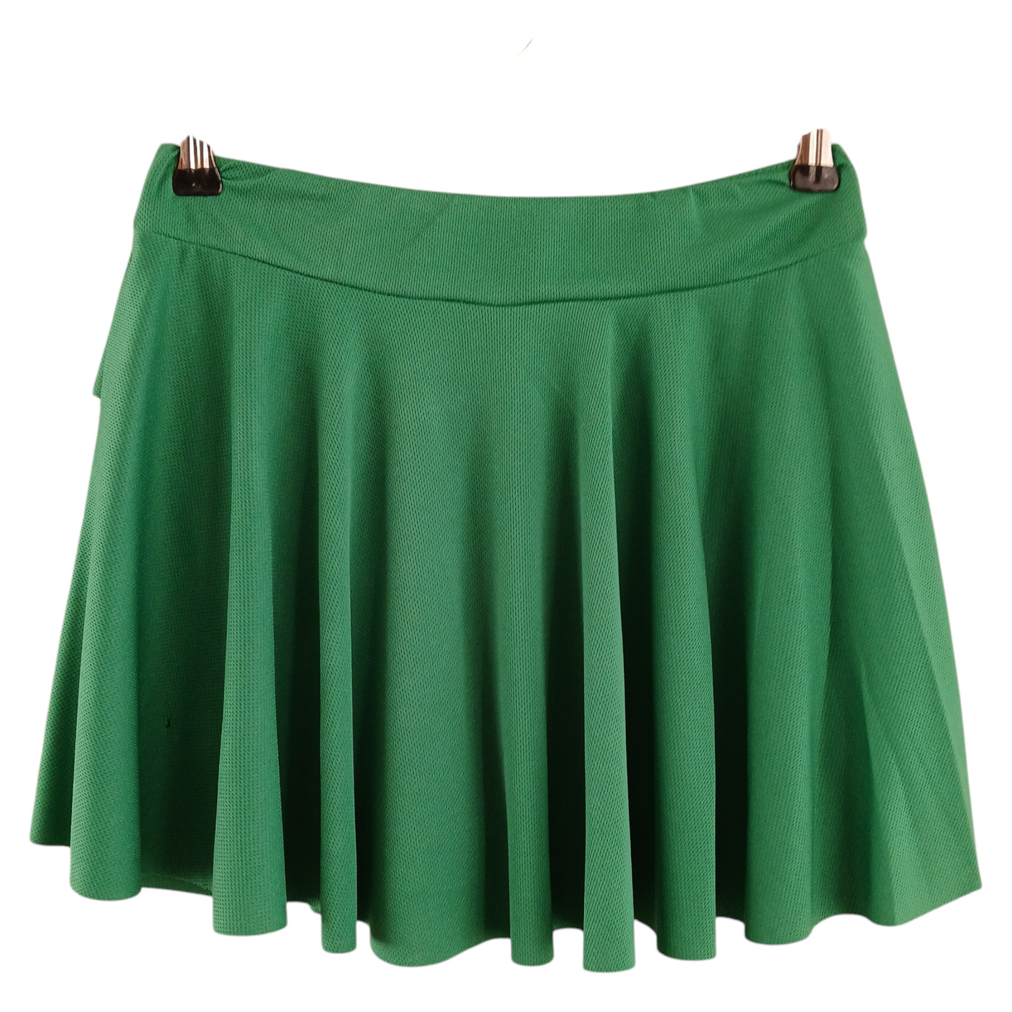 (M) Shein Green Skater Skirt with built in shorts