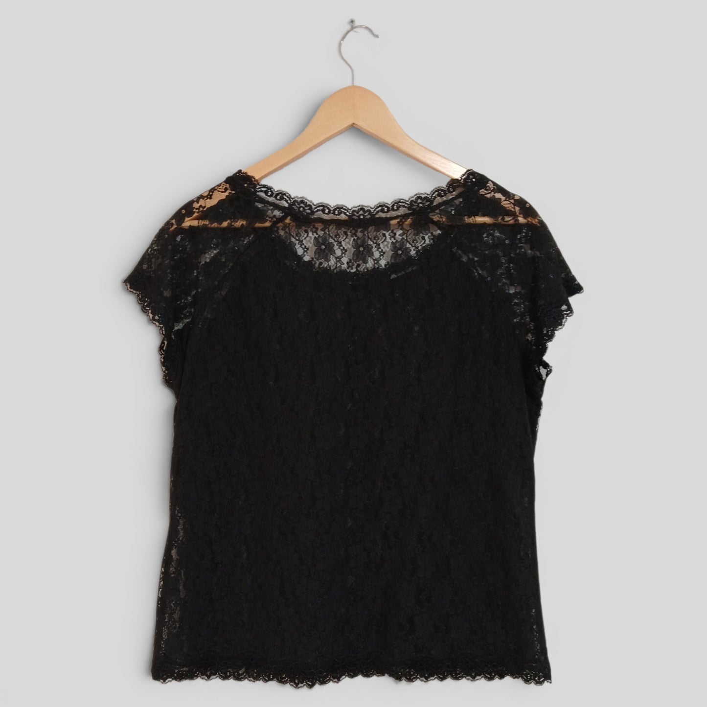 (16) Black Lace Blouse