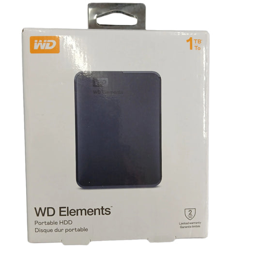 HARD DRIVE EXTERNAL MOBILE 1TB WESTERN DIGITAL ELEMENTS 2.5" USB 3.0 BLACK