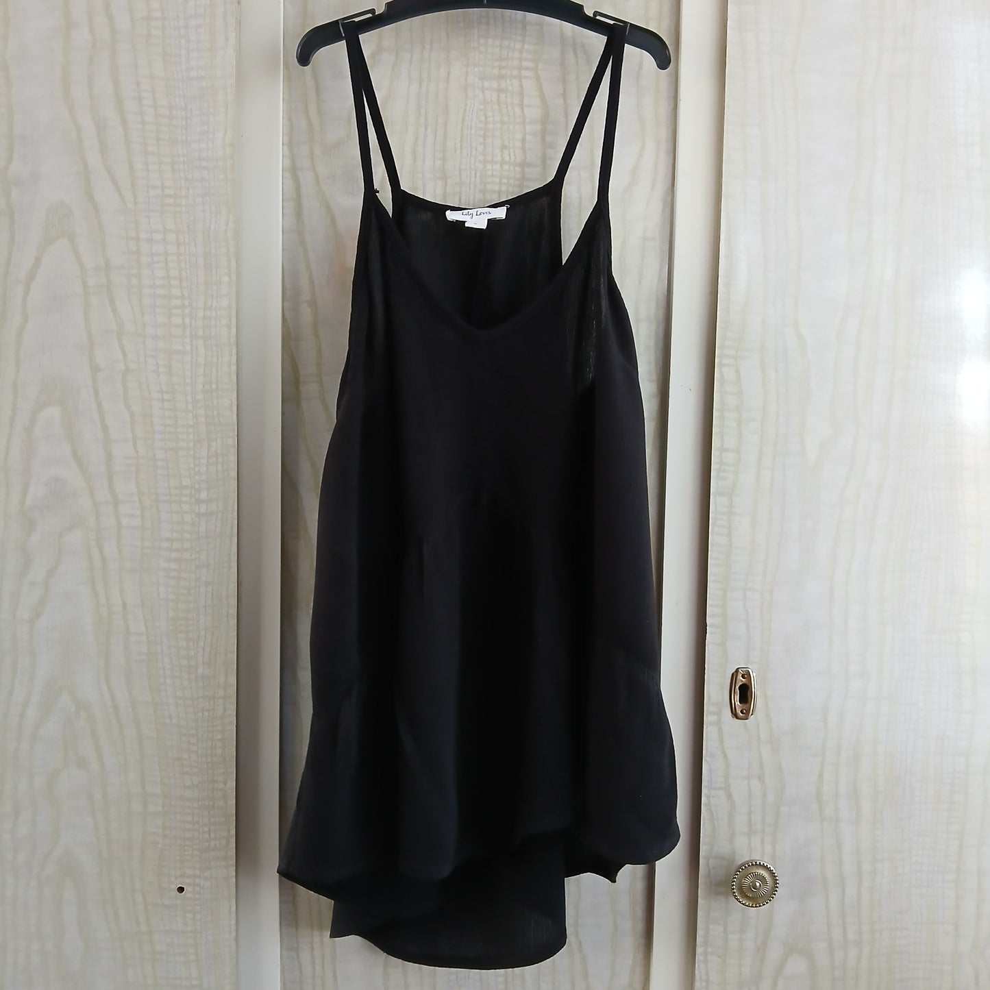 (6) Black Linen Singlet