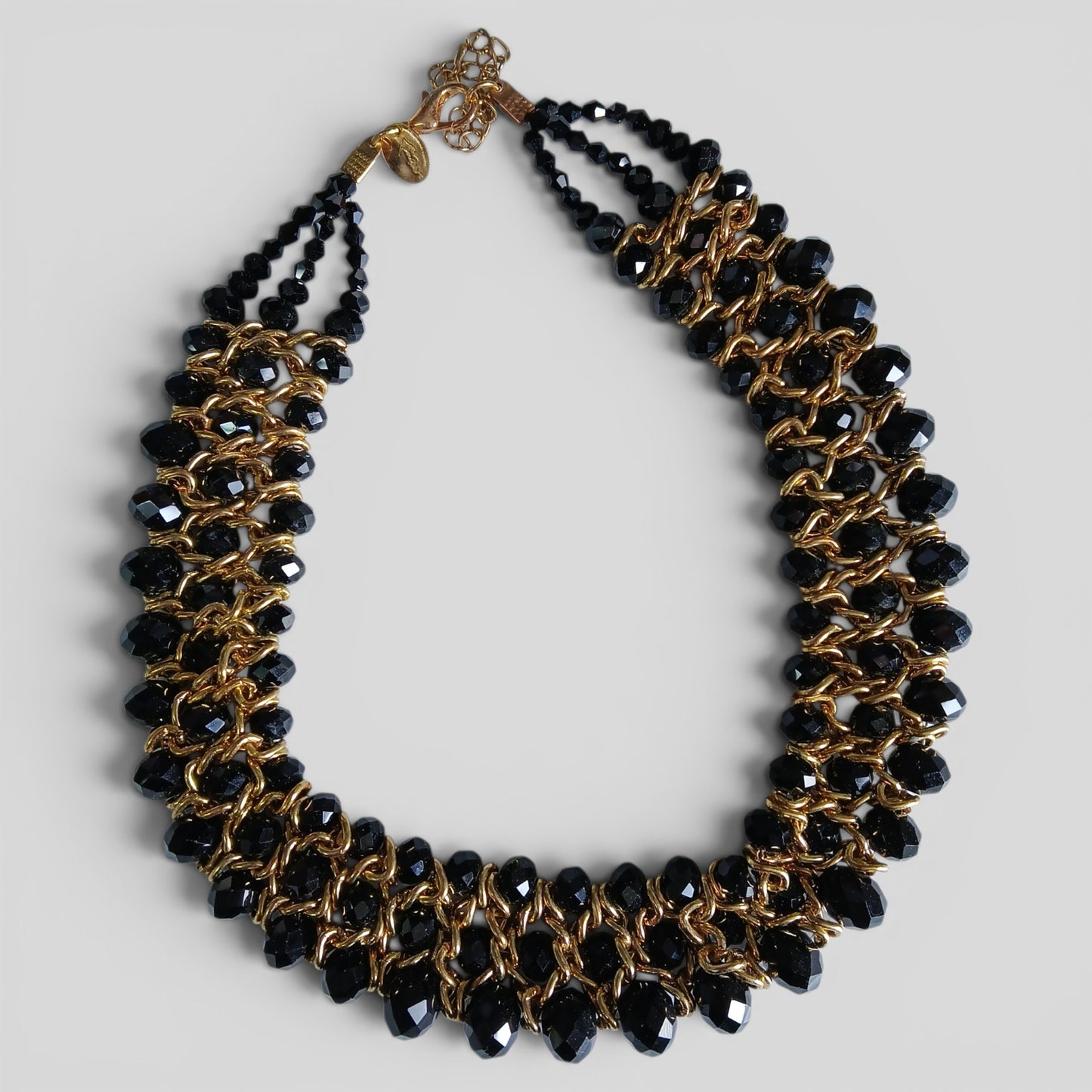 Necklace | Black Gold Beaded