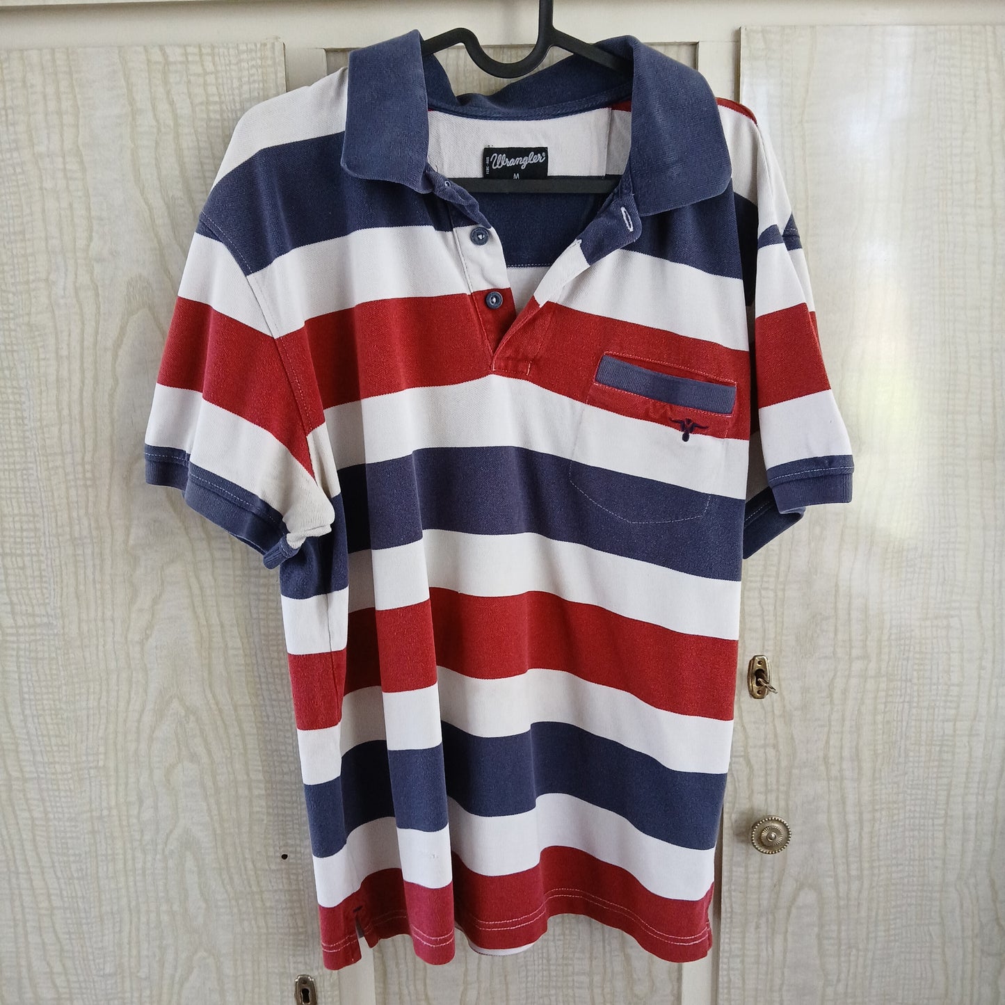 (M) Wrangler Striped Polo