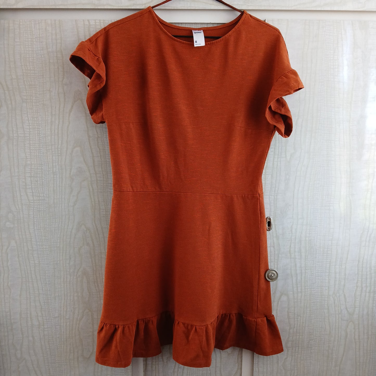 (8) Linen Rust Dress