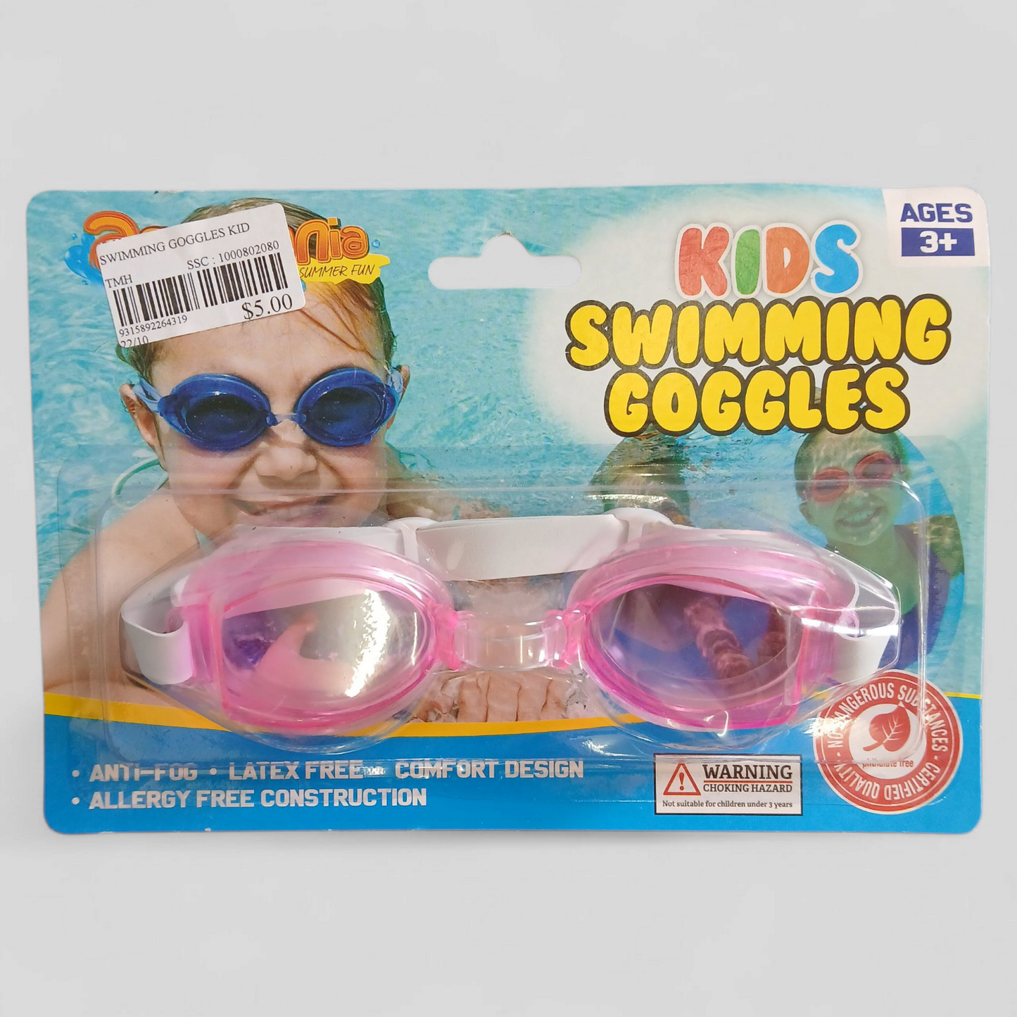 SWIMMING GOGGLES KIDS ASSORTED COLOURS