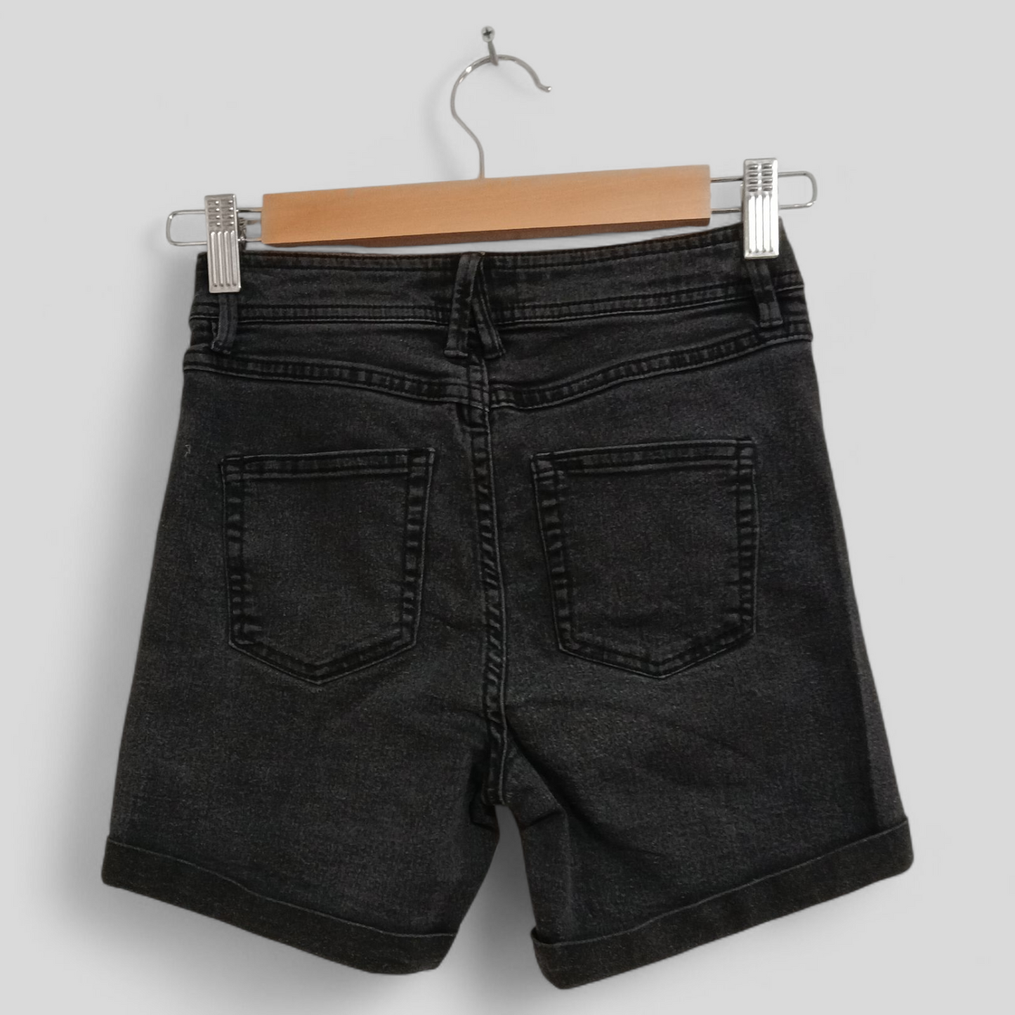 (6) Jay Jays | Black Denim Mid Length Shorts