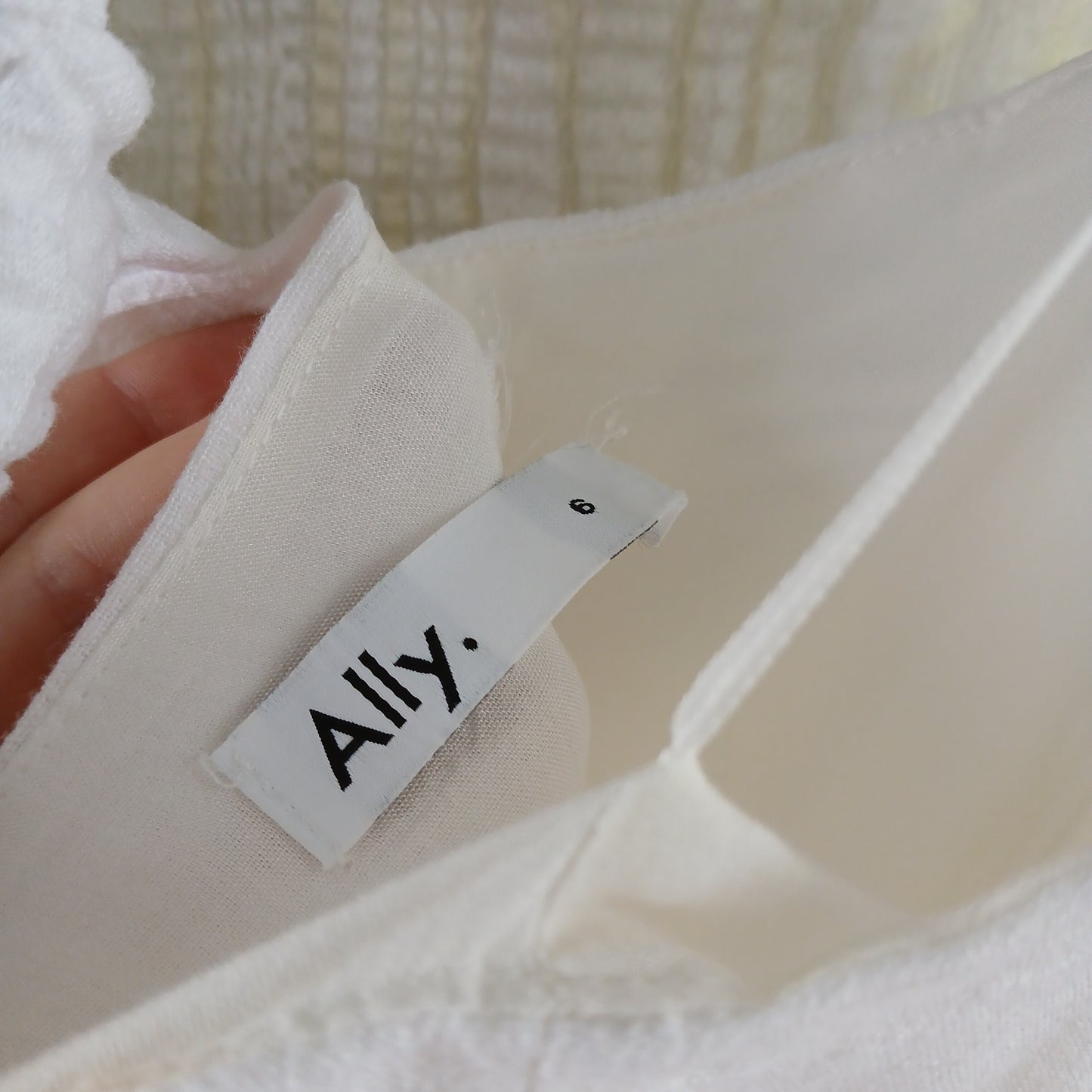 (6) Ally Linen White Dress