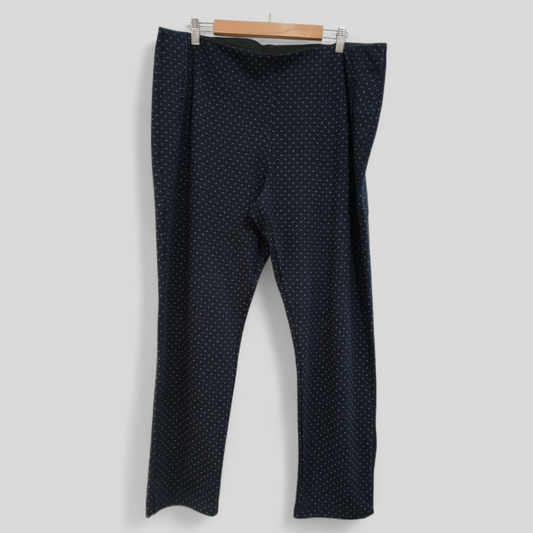 (20) WLane | Navy Patterened Pants