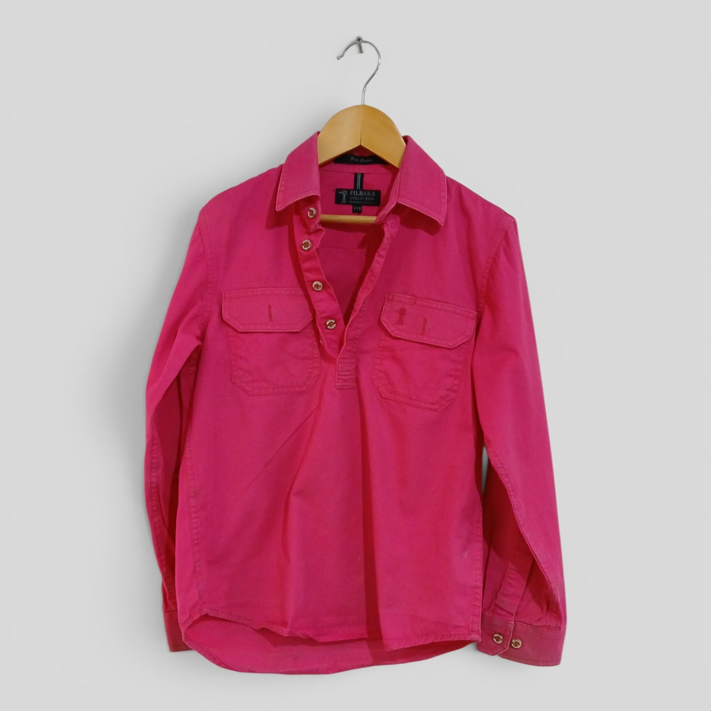 (7-8JNR) Pilbara | Pink Work Shirt