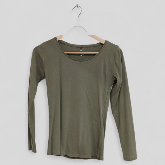 (XS) Target | Cotton LS Green Shirt