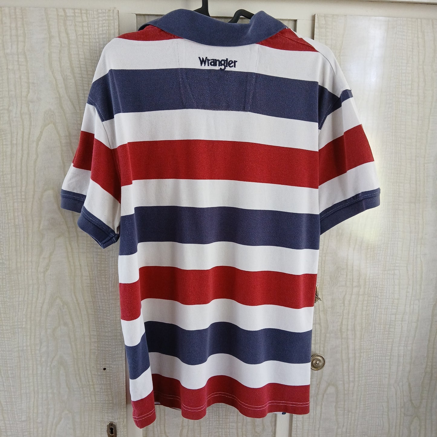 (M) Wrangler Striped Polo