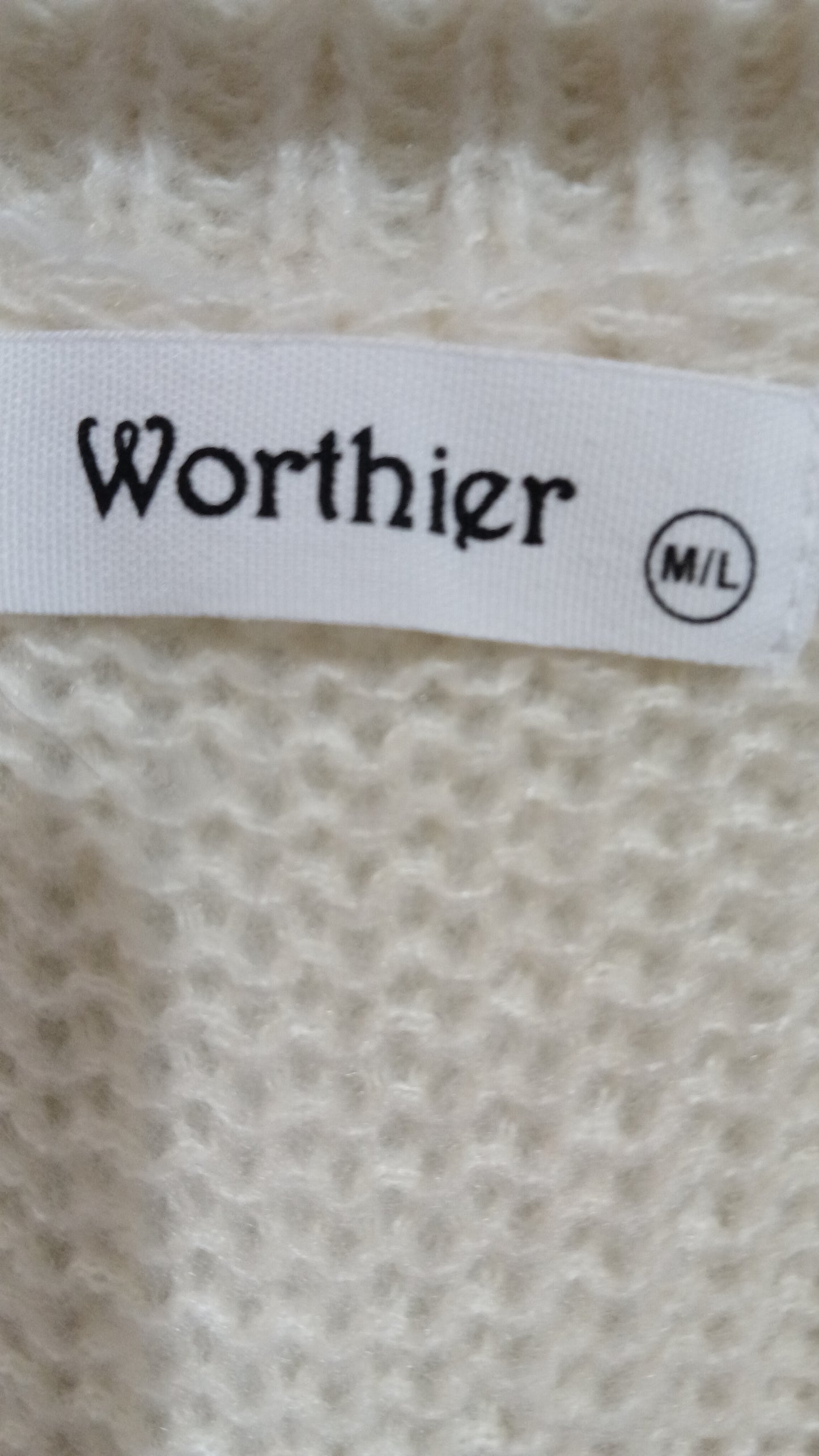 (M/L) Worthier | Cream Knit Vest