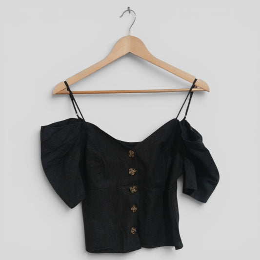 (10) Bardot | Black Blouse