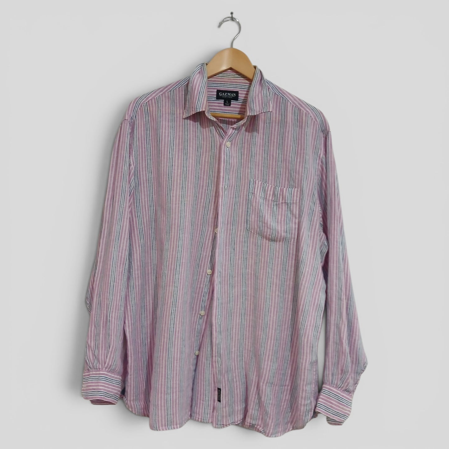 (L) Gazman | Pink Striped LS Shirt