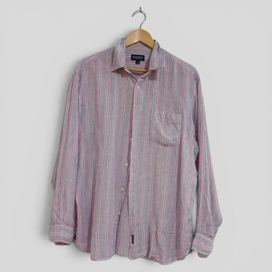 (L) Gazman | Pink Striped LS Shirt