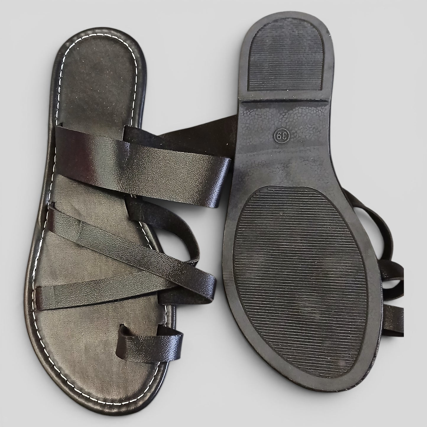 (39) Black Sandals