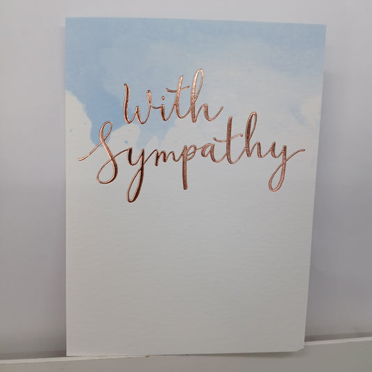 Sympathy Card | With Sympathy | Sky Hand Lettering