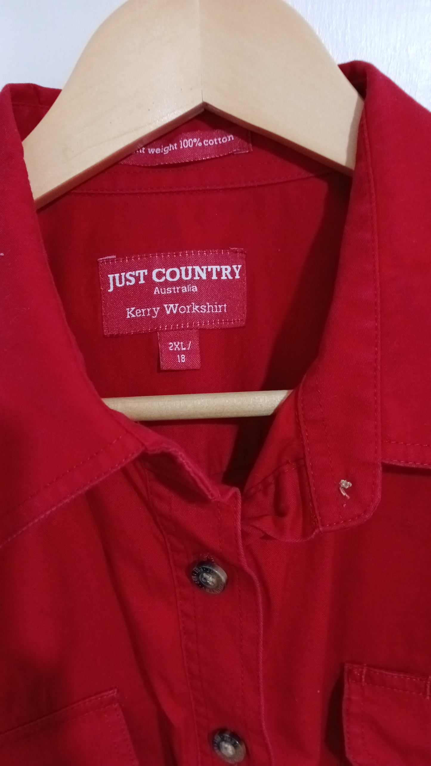 (18) Just Country | Red Kerry Work Shirt