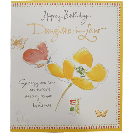 Birthday Card |  Daughter /Daughter-in-law flowers