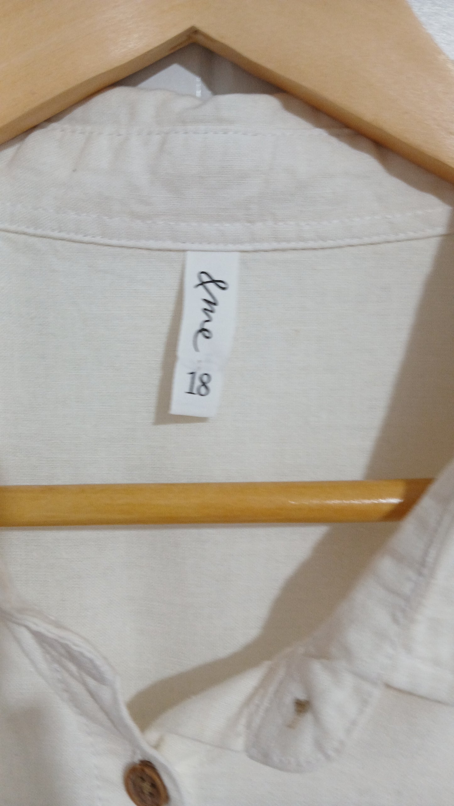 (18) &me | White LS Button Up Blouse