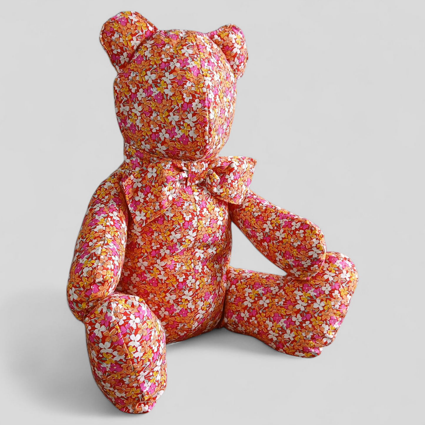 Large Stuffed Animal | Bright Florals | Perfectly Imperfect by Weareable Art