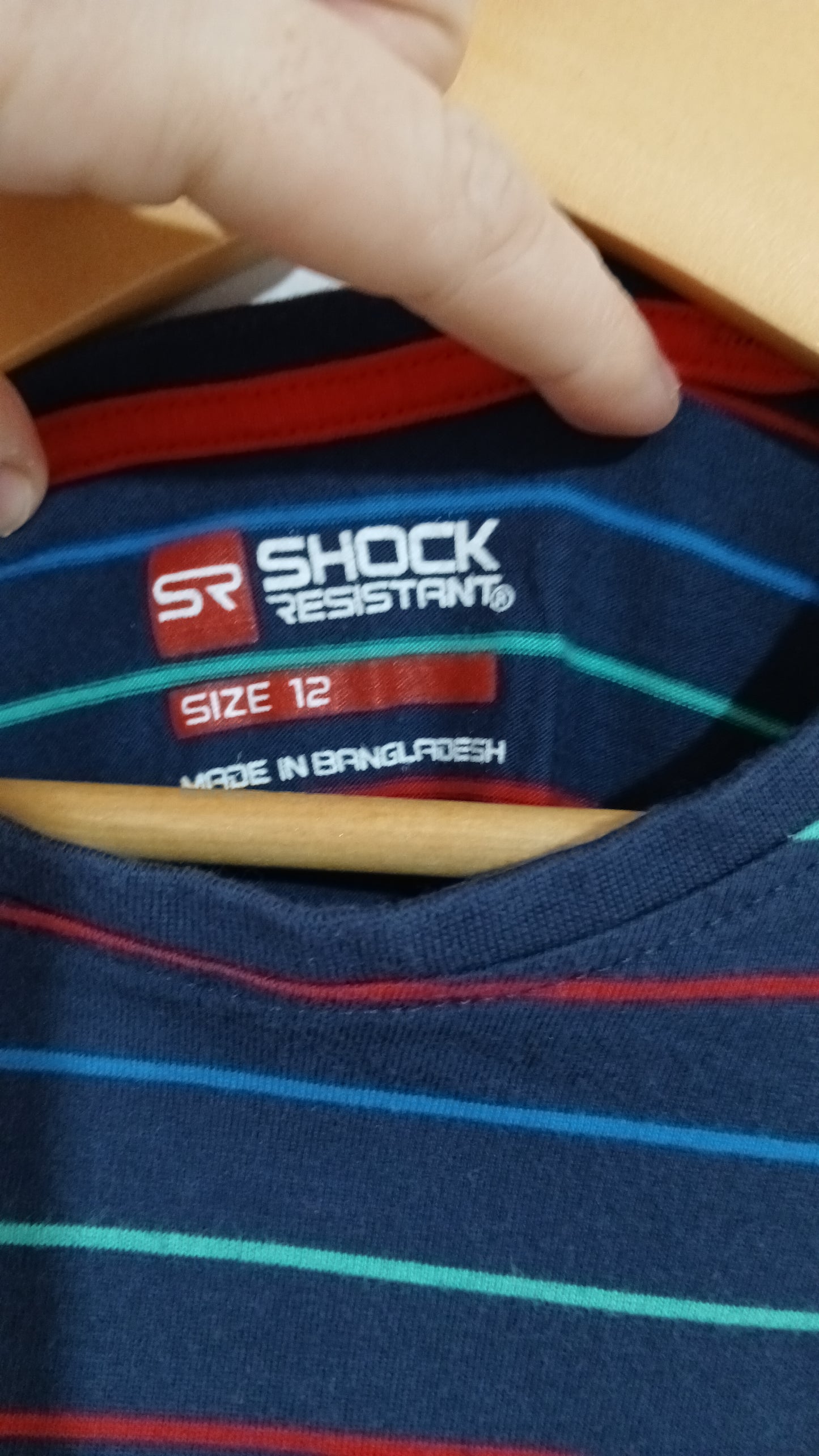 (12JNR) Shock Resistant | Striped Tee