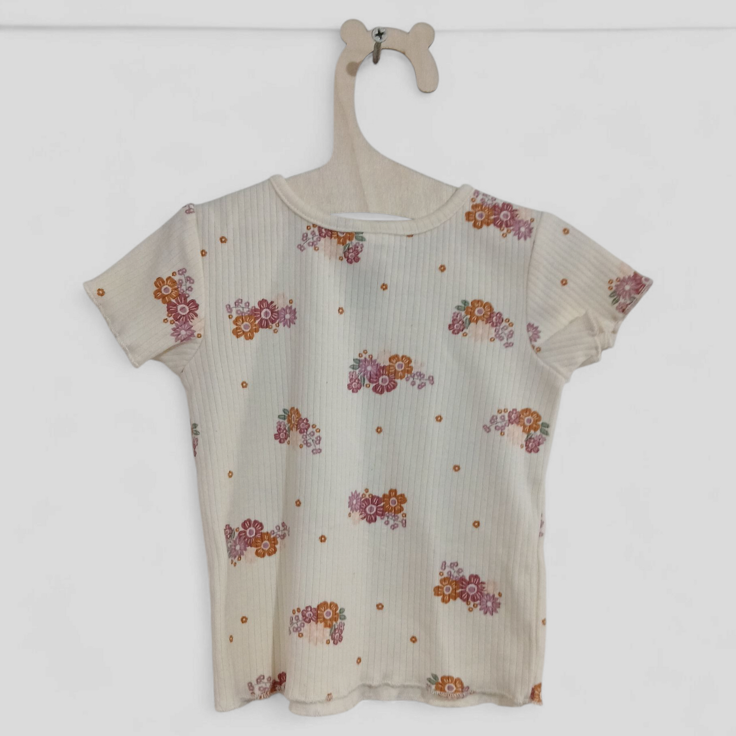 (000) Target | Floral Ribbed Top