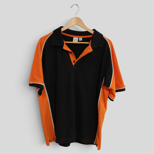 (M) Biz Collection | Black Orange Polo