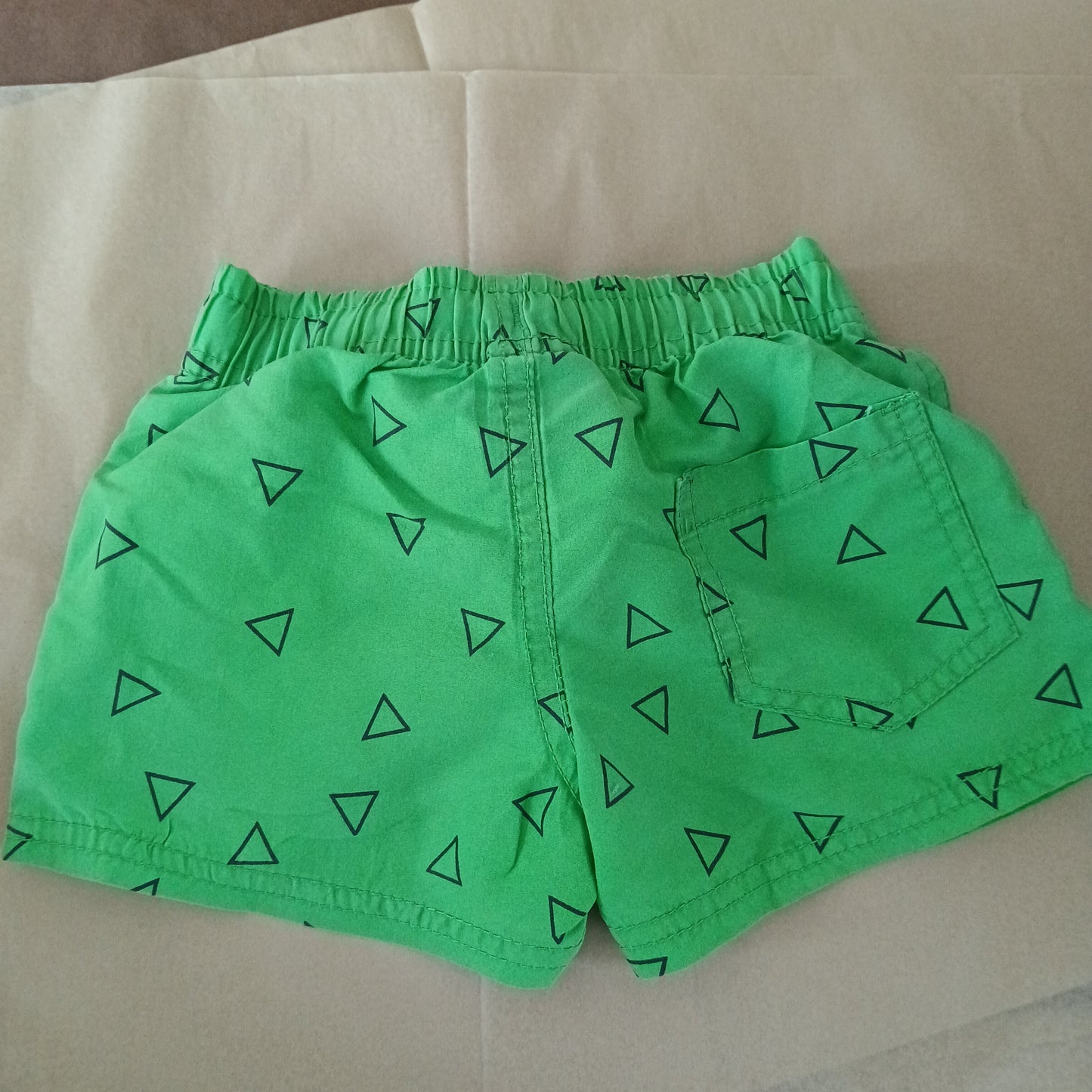 (0) Tilt Green Triangle Shorts