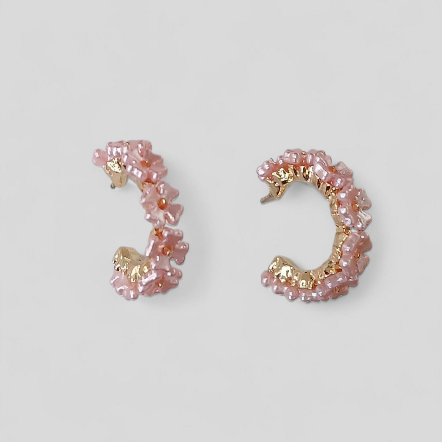 Earrings | Pink Flowers