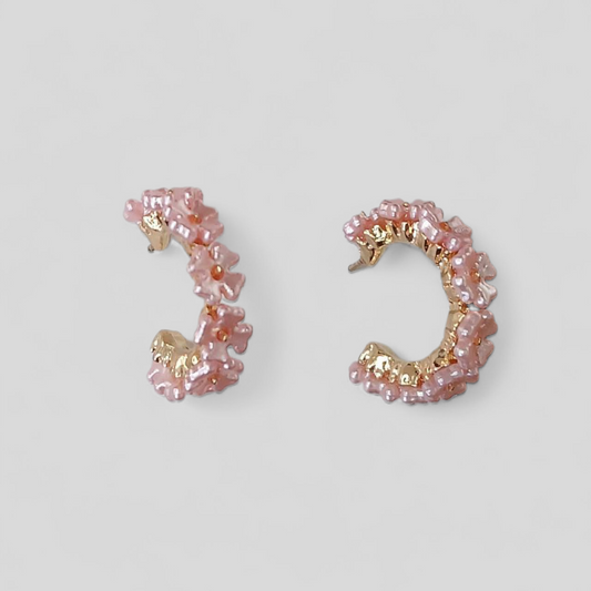 Earrings | Pink Flowers