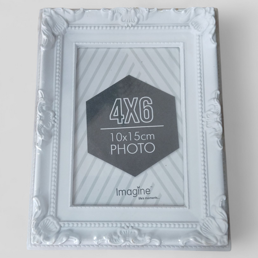 4X6 Photo Frame White