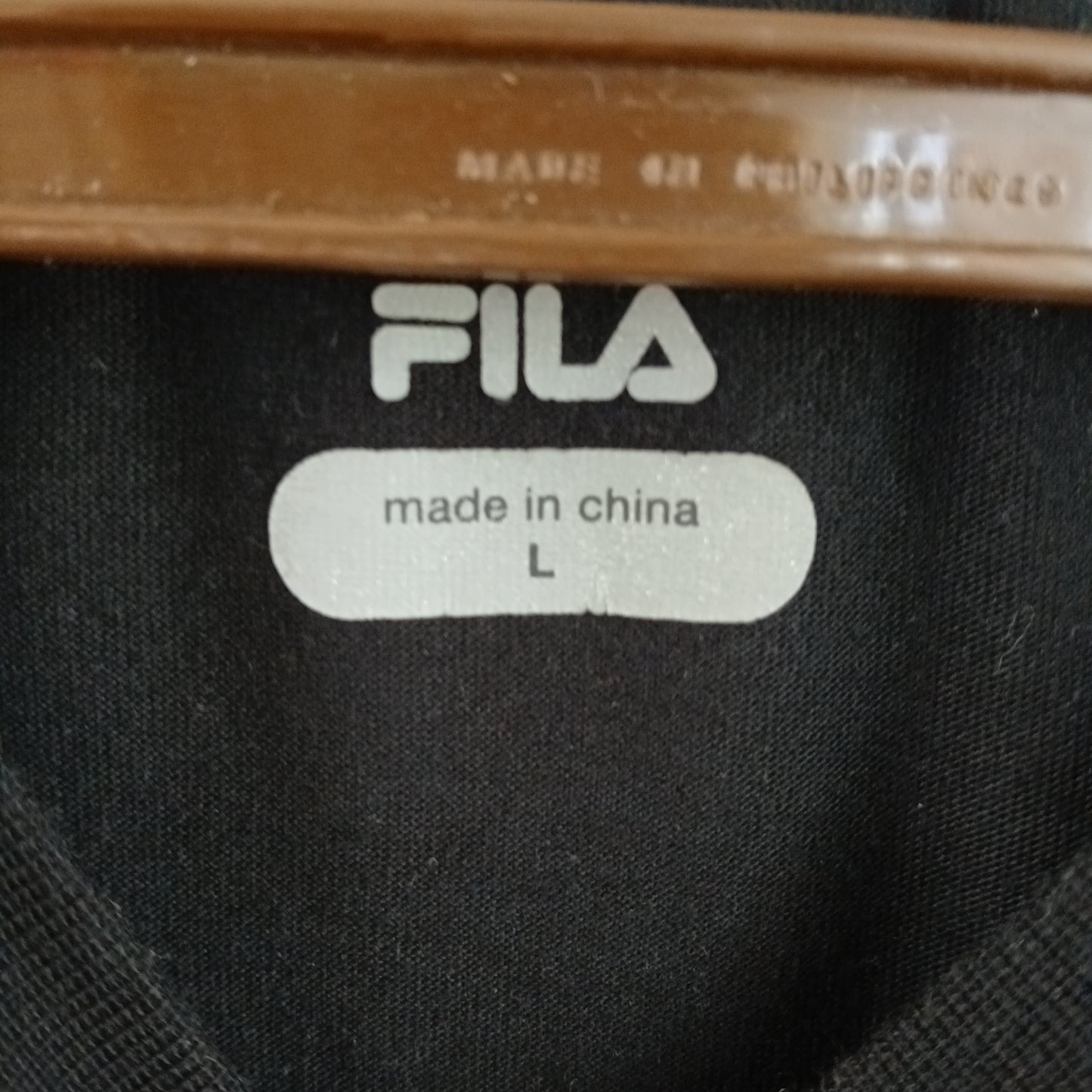 (L) FILA | Black Tee