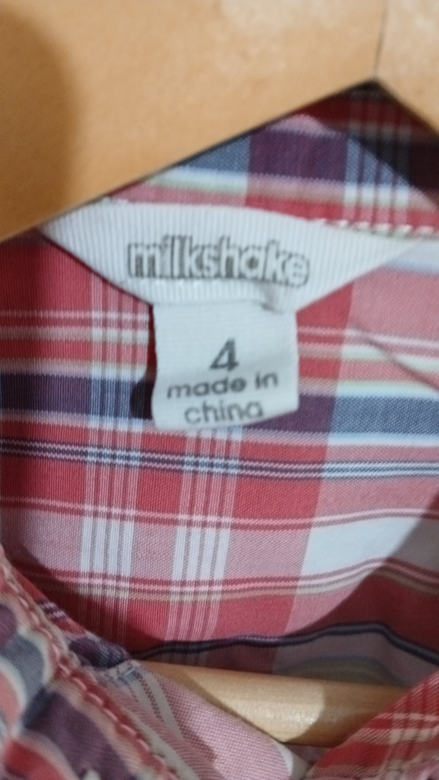 (4JNR) Milkshake | Plaid SS Shirt