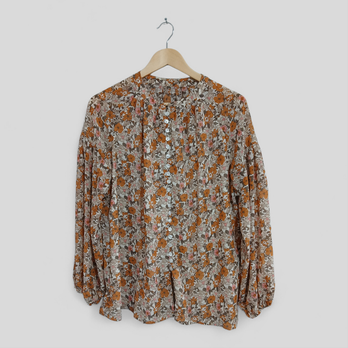 (L) Shein | Floral LS Blouse