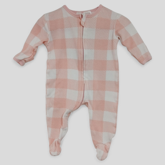 (000) Dymples | Pink Plaid onesie