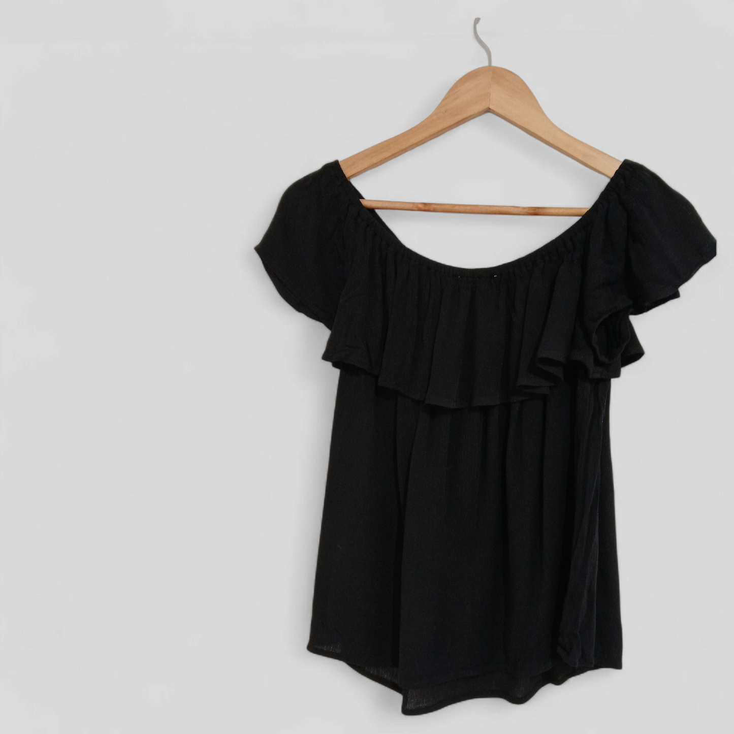 (14) Target | Black Ruffle Shoulder Blouse