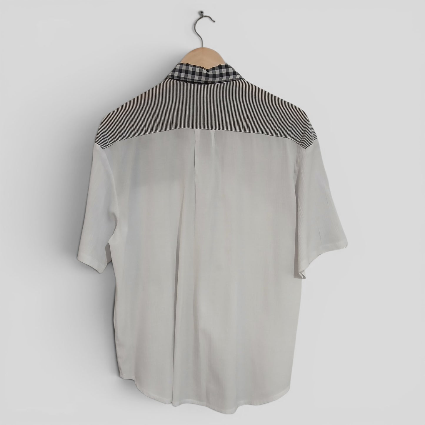 (10) BW Gingham Collar Blouse