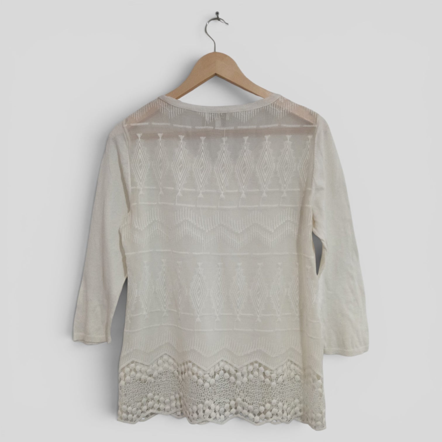Image of (8) Capture | White Lace Blouse