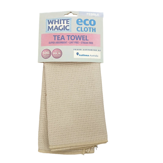 White Magic | Eco Cloth | TEA TOWEL SINGLE PEBBLE