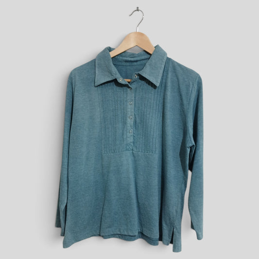 (L) Blue Collared Shirt