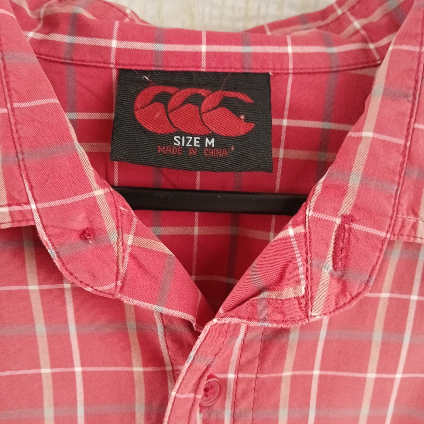 (M) Canterbury Red Plaid L/S Work Shirt