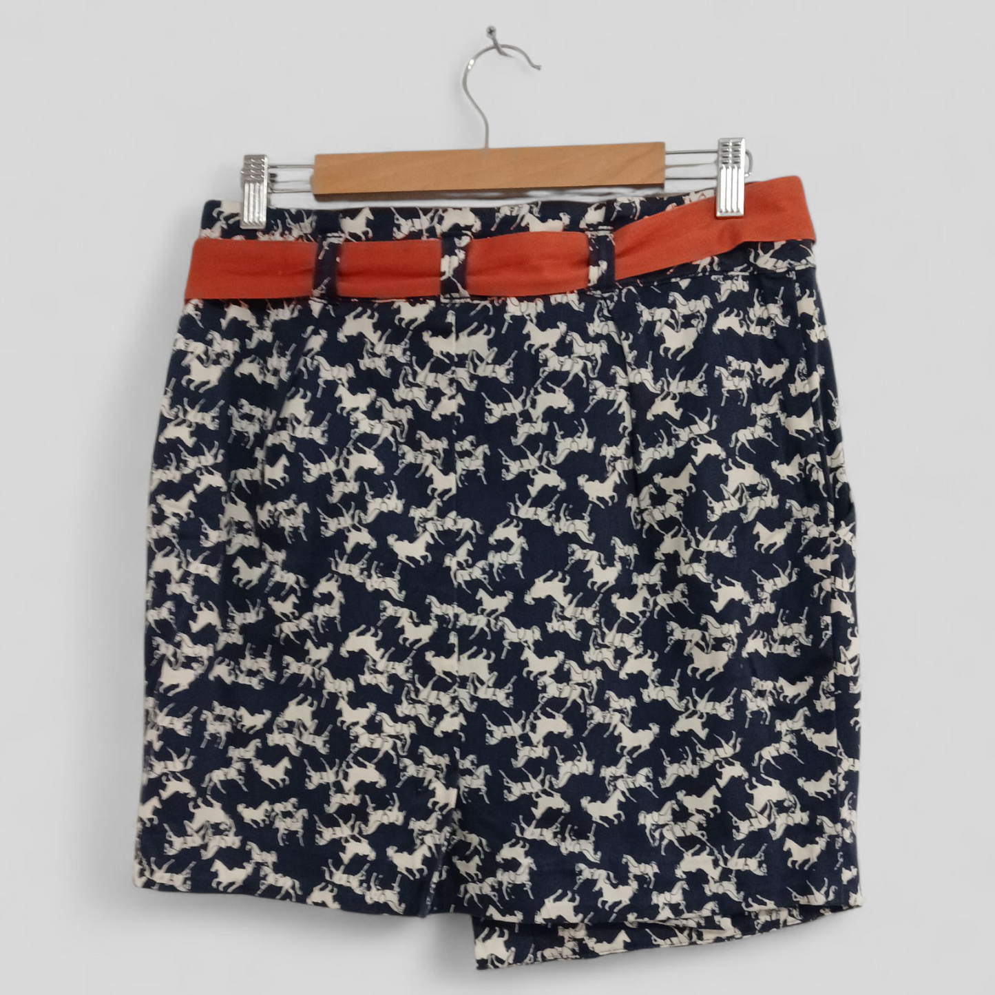 (14) H&M | Navy Horse Print Skirt